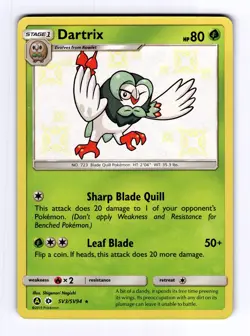Dartrix Hidden Fates: Shiny Vault #SV3 (2017) Holo NM Pokemon - Image 1