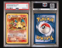 PokÃ©mon TCG Base Set Charizard Holo Rare Card 1999 Unlimited, PSA 5 - Image 3