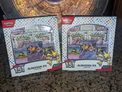 Pokemon TCG Scarlet and Violet - 151 Alakazam ex Collection Box - 4 Packs x2 - Image 1