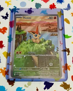 Victini Promo Card 208 Scarlet & Violet Illustration Black Bolt & White Flare - Image 3