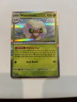 PokÃ©mon TCG Whimsicott Prismatic Evolutions Card 008/131 Rare Holo - Image 1