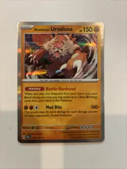 PokÃ©mon TCG Bloodmoon Ursaluna Holo Prismatic Evolutions Card 054/131 - Image 1