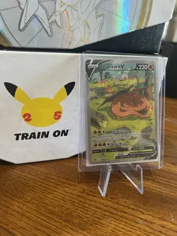 PokÃ©mon TCG Charizard v SWSH260 Sword & Shield Promo Card Near Mint Condition - Image 1
