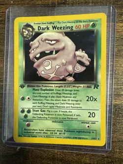 Pokemon TCG Dark Weezing 14/82 Team Rocket Holo - Image 1
