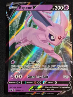 Pokemon TCG Espeon V Black Star Promo SWSH201 Ultra Holo Promo Card NM - Image 1