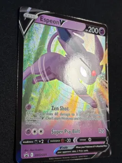 Pokemon TCG Espeon V Black Star Promo SWSH201 Ultra Holo Promo Card NM - Image 2