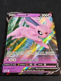 Pokemon TCG Espeon V Black Star Promo SWSH201 Ultra Holo Promo Card NM - Image 4
