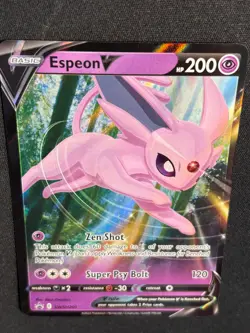 Pokemon TCG Espeon V Black Star Promo SWSH201 Ultra Holo Promo Card NM - Image 5