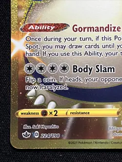 Snorlax (Secret) 224/198 Swsh06: Sword & Shield -Chilling Reign Holo Pokemon TCG - Image 2