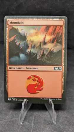 Mountain (271) - MTG Magic the Gathering M21 Core Set 2021 - Misprint Yellow Ink - Image 1