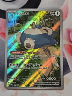 Snorlax Illustration Rare Pokemon 151 ETB Promo 051 NM/M - Image 1
