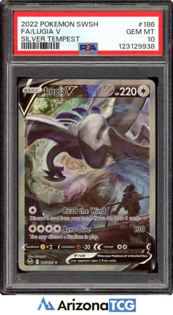 Pokemon 2022 Lugia V 186/195 Alt Art Silver Tempest GEM MINT PSA 10 - Image 1
