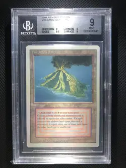 MTG Revised VOLCANIC ISLAND Dual Land  BGS 9 QUAD - Image 1