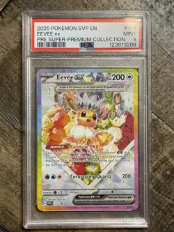 PSA 9 EEVEE EX 174 BLACK STAR PROMO PRISMATIC EVOLUTIONS UPC POKEMON  - Image 1