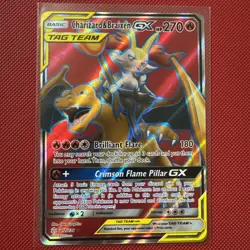 PokÃ©mon TCG Charizard & Braixen GX Full Art Holo Card 212/236 Sm-Cosmic Eclipse - Image 1