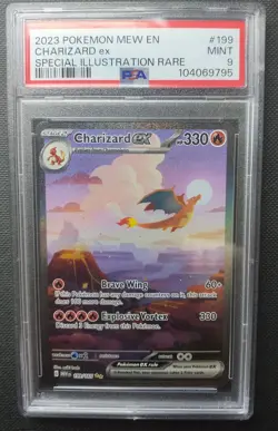 Charizard ex 199/165 Sv: Pokemon Scarlet & Violet 151 Holo PSA 9 MINT Graded SIR - Image 1