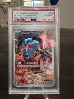 PSA 10 Team Rocket's Wobbuffet Destined Rivals Pokemon Center Promo 203 - Image 1