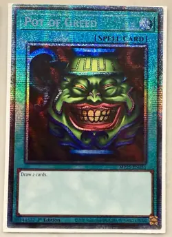 Yugioh! 1x Pot of Greed MP25-EN050 Starlight Rare 1st Ed NM - Image 1