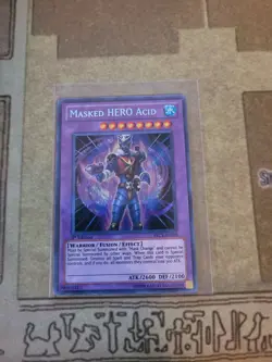 YUGIOH MASKED HERO ACID PRC1-EN018 SECRET 1ST ED VLP - Image 1