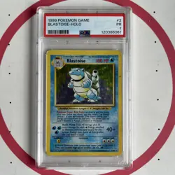 1999 POKEMON GAME #2 BLASTOISE-HOLO PSA 1 - Image 1