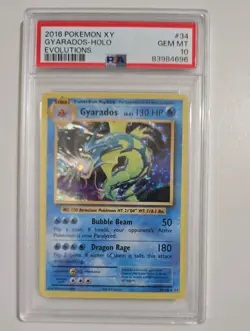 2016 Pokemon XY Evolutions 34/108 Gyarados Holo PSA 10 GEM MINT - Image 1