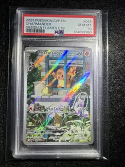 Pokemon Scarlet & Violet Obsidian Flames Charmander ETB Promo Card 044 PSA 10 - Image 1