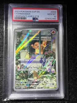 Pokemon Scarlet & Violet Obsidian Flames Charmander ETB Promo Card 044 PSA 10 - Image 3