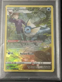 2022 Pokemon Sesh Full Art Vaporeon Brilliant Stars Gen Mint 10 PSA TG02/TG30 - Image 2