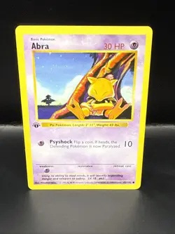 Pokemon Card - Abra Base Set (Shadowless) 43/102 1st Edition - Image 3