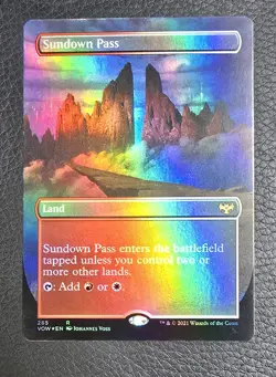 Sundown Pass (Borderless) Innistrad: Crimson Vow Foil MTG NM Magic Card - Image 1