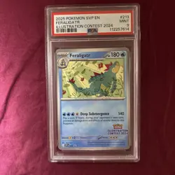 2025 Pokemon Sup En Feraligatr Illustration Contest 2024 Psa 9 - Image 1