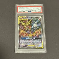 Pokemon TCG Hidden Fates Moltres Zapdos Articuno GX Black Star Promo SM210 PSA 9 - Image 1