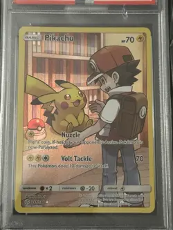 2019 Pokemon Sun & Moon FA/Pikachu Cosmic Eclipse Secret Card 241/236 PSA 9 - Image 2