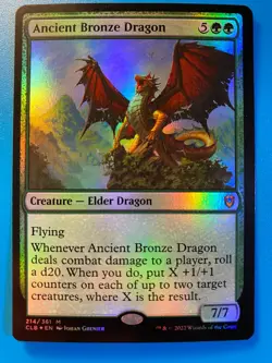 MTG 1x FOIL Ancient Bronze Dragon # 214 Battle for Baldur's Gate Magic the x1 NM - Image 1