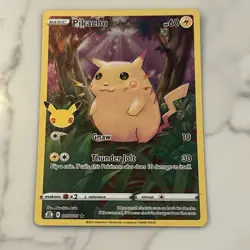 Pikachu 5/25, NM Full Art Holo, Pokemon Celebrations 25th Anniversary TCG Card - Image 1