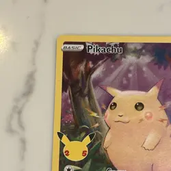 Pikachu 5/25, NM Full Art Holo, Pokemon Celebrations 25th Anniversary TCG Card - Image 2
