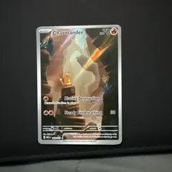 PokÃ©mon TCG Charmander Scarlet Violet-151 Holo Illustration Rare Card 168/165 - Image 1