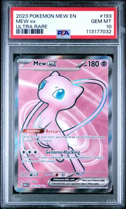 2023 POKEMON MEW EN-151 ULTRA RARE #193 MEW EX PSA 10 - Image 1