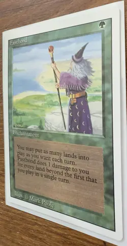 Fastbond Revised MTG Magic The Gathering Reserve List Vintage Card NM 4th Ed #3 - Image 2