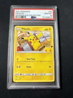 2021 Pokemon Pikachu McDonald's Collection #25 PSA 10 - Image 1