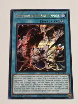 Deception of the Sinful Spoils MP25-EN113 Secret Rare Yugioh 2025 Mega Pack LP - Image 1