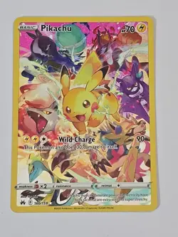 PokÃ©mon Pikachu TCG Card Crown Zenith 160/159 Holo Secret Rare NM/Mint Condition - Image 5