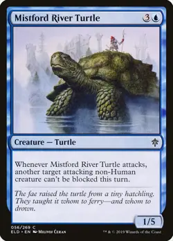 MTG Mistford River Turtle [Throne of Eldraine] Lightly Played Foil Magic - Image 1