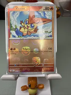 Pokemon Card Victini Master Ball Reverse Holo 012/086 SV11B Black Bolt NM+ - Image 1