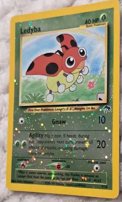 Ledyba Reverse Holo 7/18 Pokemon TCG 2001 Southern Islands Promo Card - Image 2