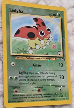 Ledyba Reverse Holo 7/18 Pokemon TCG 2001 Southern Islands Promo Card - Image 3