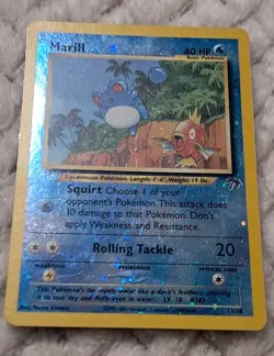 Marill 11/18 Reverse Holo Southern Islands Pokemon - Image 1