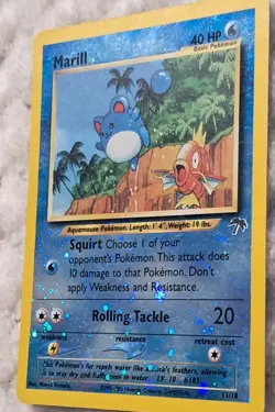 Marill 11/18 Reverse Holo Southern Islands Pokemon - Image 3