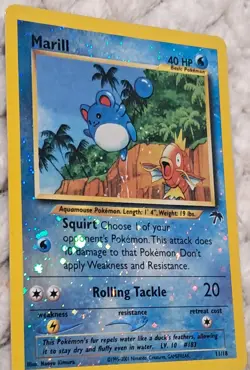 Marill 11/18 Reverse Holo Southern Islands Pokemon - Image 4