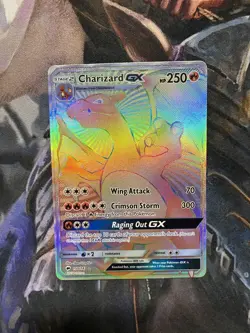 PokÃ©mon Charizard GX 150/147 Rainbow Secret Rare Burning Shadows Card - Image 1
